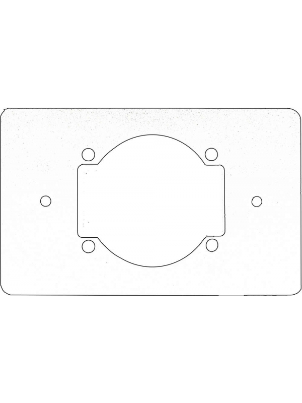 Placca bianca per scatola 503 preforata per presa universale Vimar 1299n