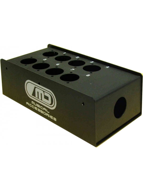 Box preforato in metallo per 8 connettori D-type tipo XLR per stagebox