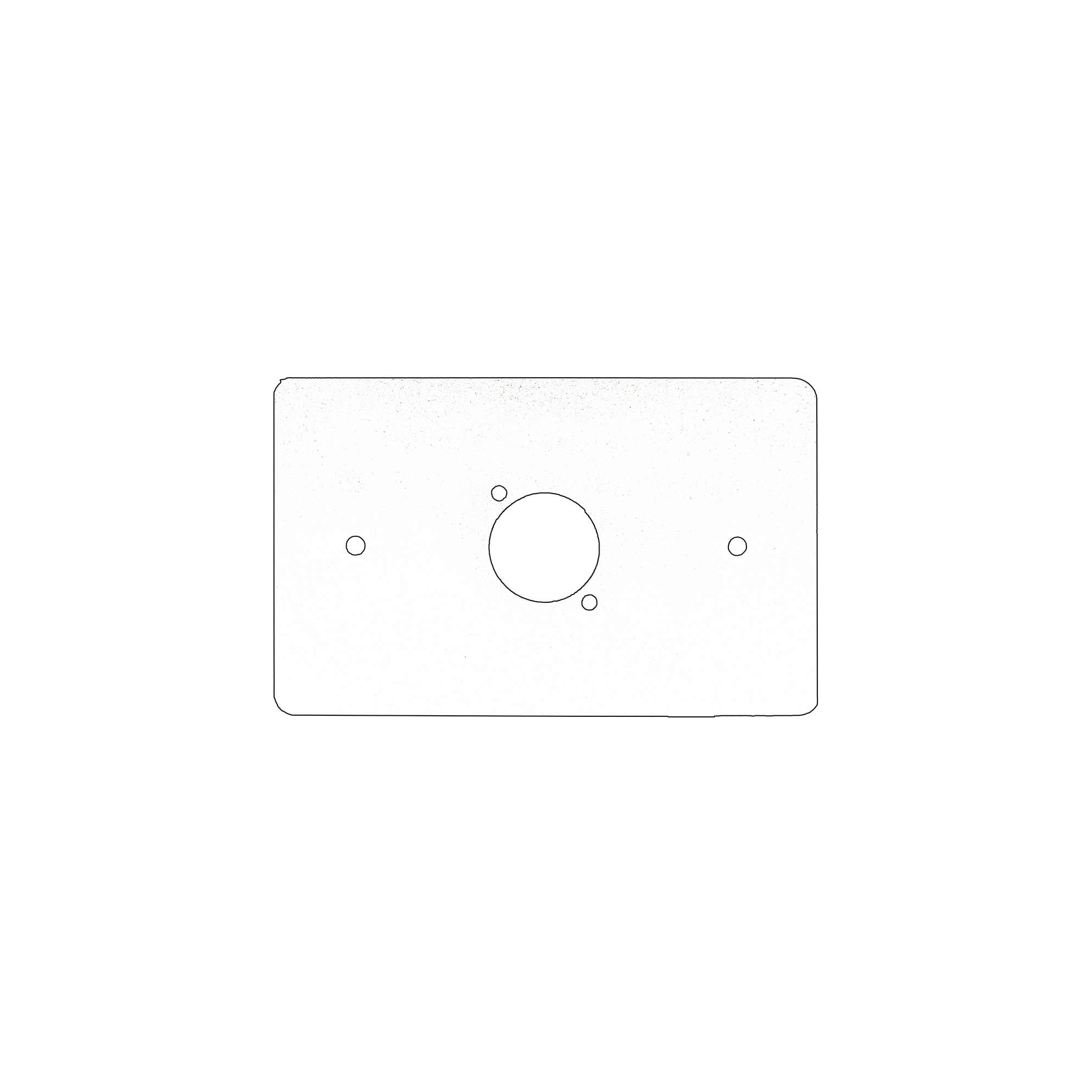 Placca bianca per scatola 503 per 1 connettore D-type