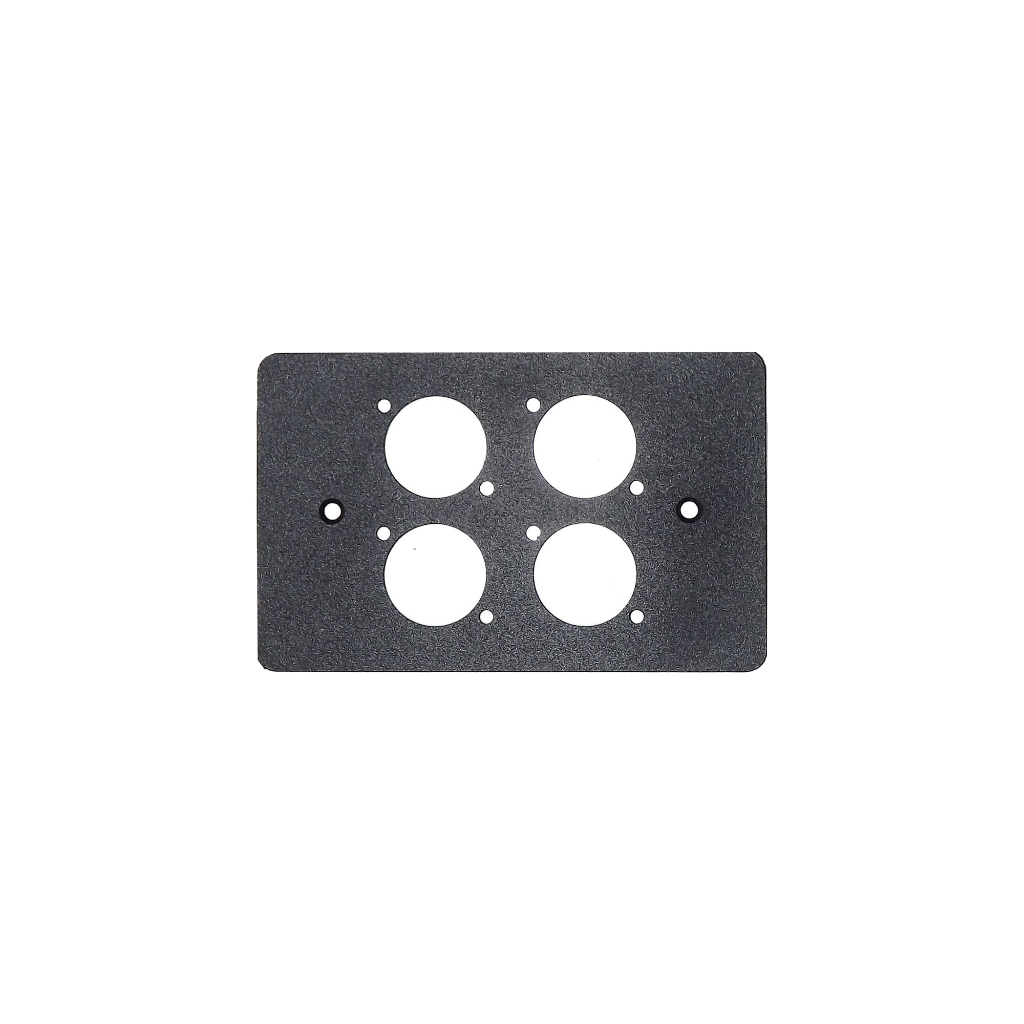 Placca nera per scatola 503 per 4 connettori D-type
