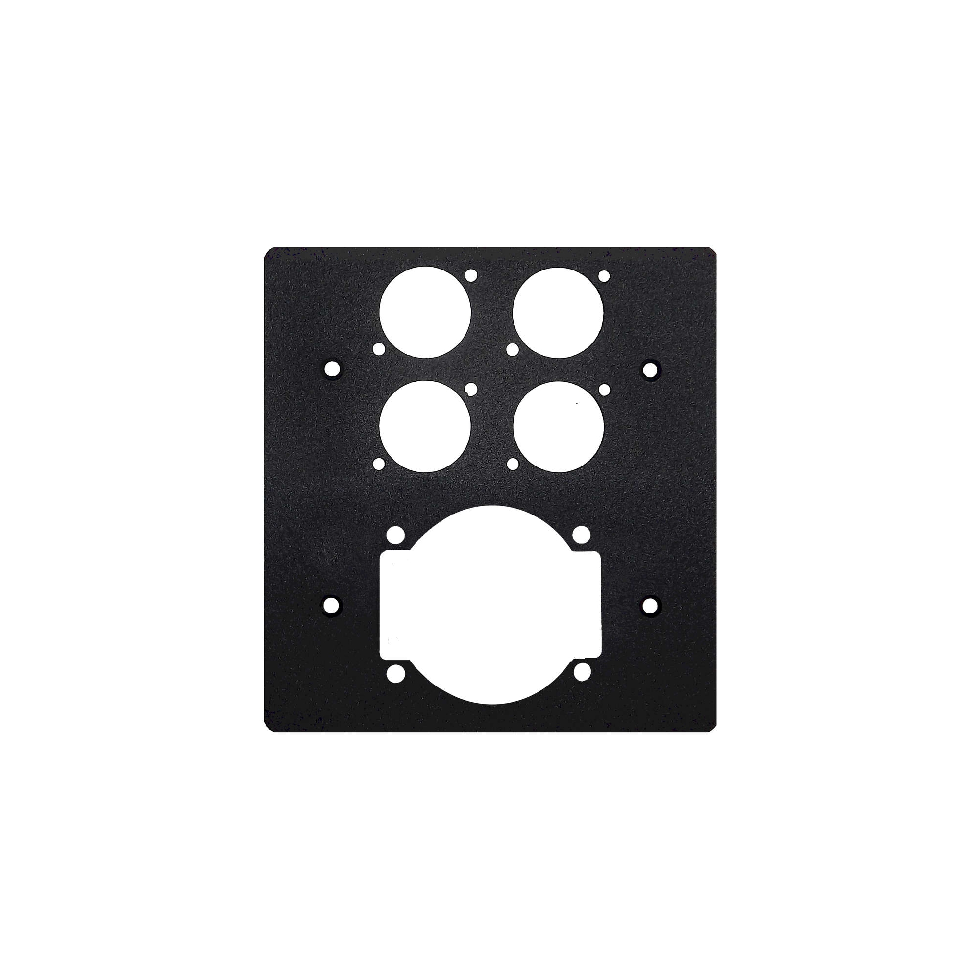 Placca nera per scatola 506 per 4 Connettori D-type + 1 Presa universale Vimar 1299n