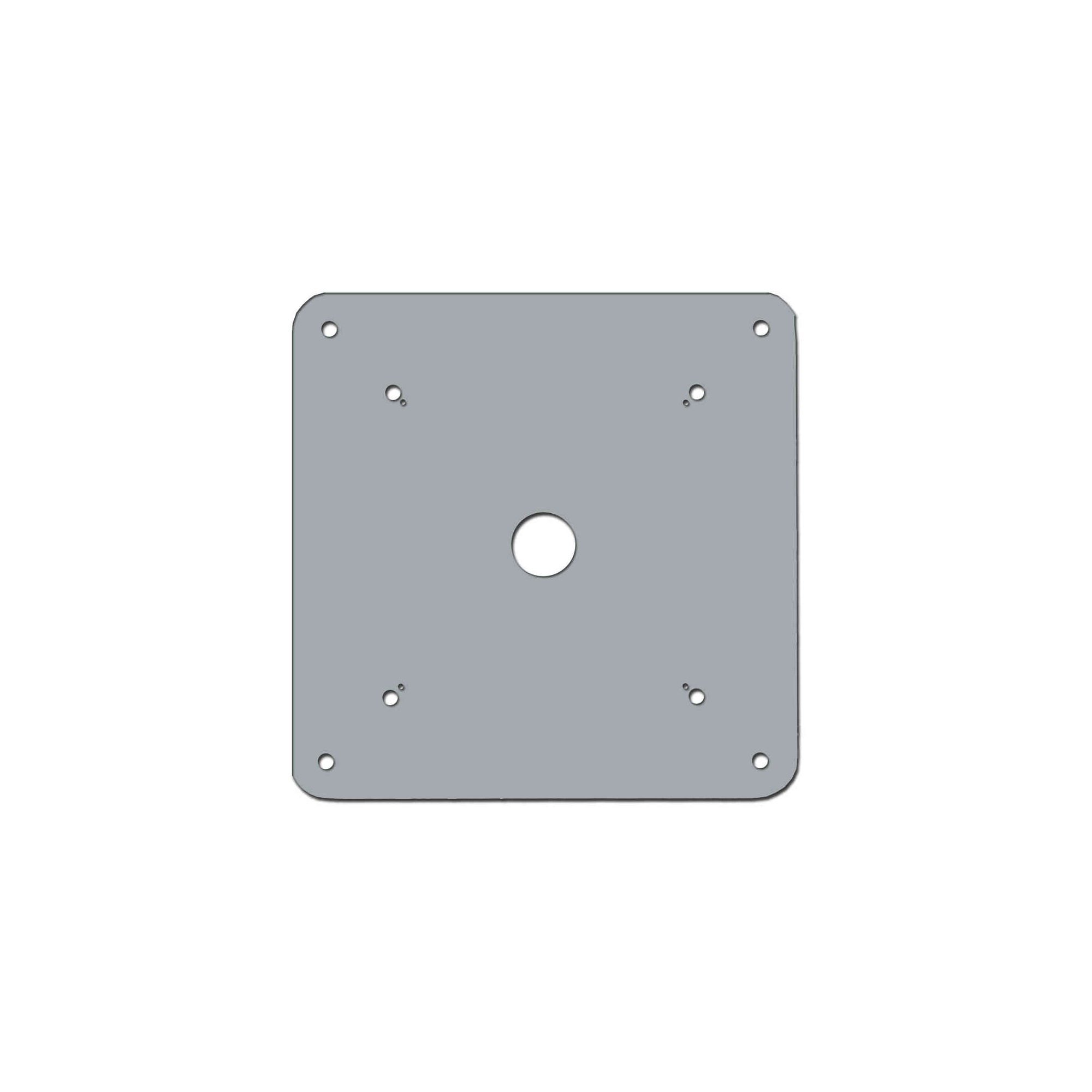 Piastra/base in acciaio zincato 49 x 49 cm per fissaggio a pavimento truss quadre lato 39 cm